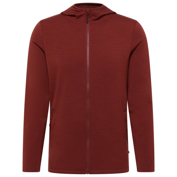 Heber Peak Merino210 EvergreenHe. Zip Hoody Trui met capuchon Rood