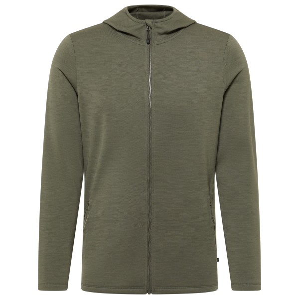 Heber Peak Merino210 EvergreenHe. Zip Hoody Trui met capuchon Olijfgroen