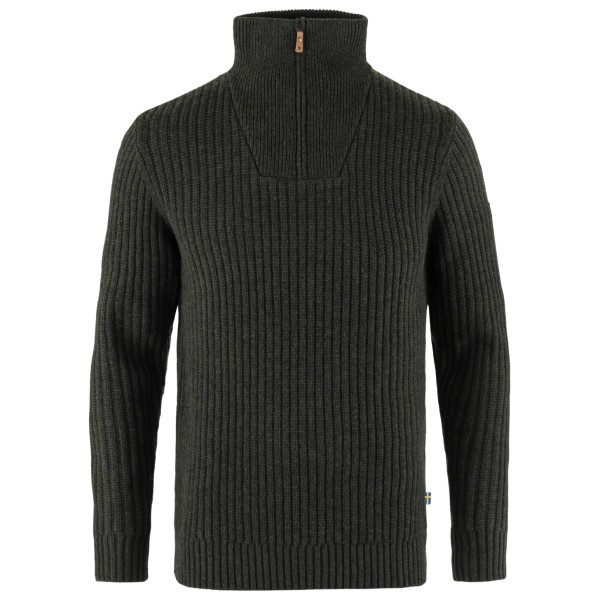 Woll- & Merinopullover Fjällräven Övik Half Zip Knit Herren (Gr XS |schwarz)