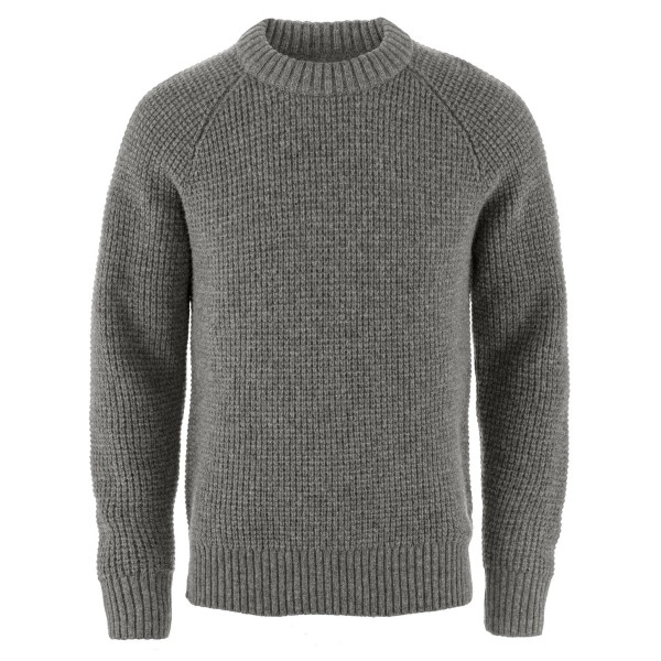 Fjällräven Övik Waffle Knit Wollpullover Herren (Gr M |grau)