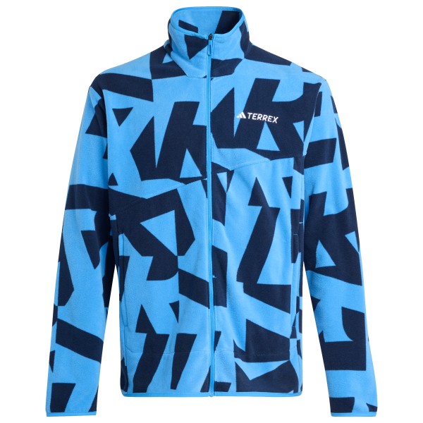 adidas Terrex - MT AOP Full Zip Fleece - Fleecejacke Gr L;M;S;XL blau;blau/schwarz