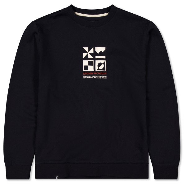 Mons Royale Inversion Merino Crew Merinopullover Herren (Gr L |schwarz)