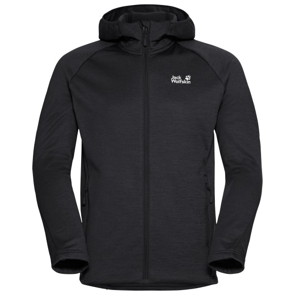 Jack Wolfskin Peak District Hooded Fullzip Fleecejacke Herren (Gr XXL |schwarz)