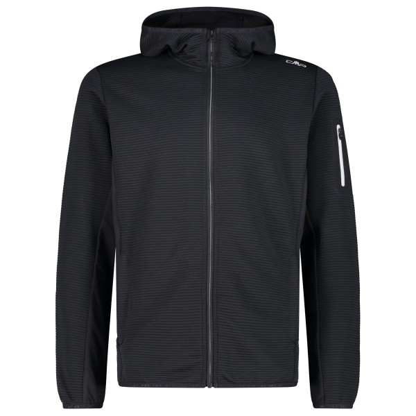 CMP Jacket Fix Hood with Sleeve Pocket Fleecejacke Herren (Gr 56 |schwarz)