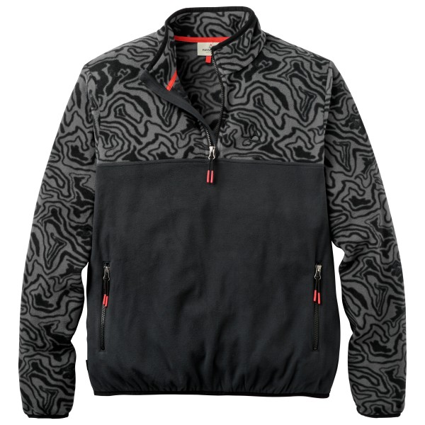 Passenger Set Off Recycled Polar 1/4 Zip Fleece 2.0 Fleecetrui Zwart