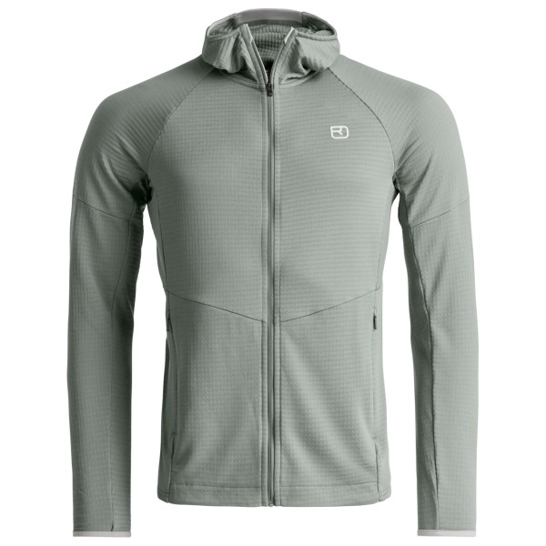 Woll- & Merinojacke Ortovox Fleece Light Grid Hoody Herren (Gr M |grau)