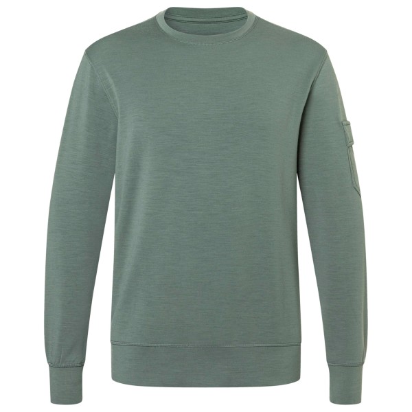 super.natural Alpine Brush Crewneck Merinolongsleeve Olijfgroen/turkoois