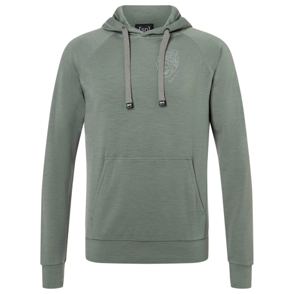 super.natural Frosty Hoodie Merinohoodie olijfgroen Grijs