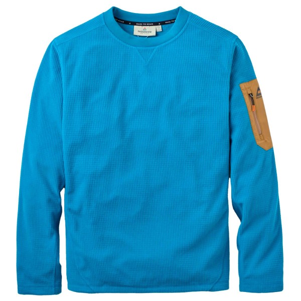 Passenger Forestscape Recycled Fleece Crew Fleecetrui Blauw