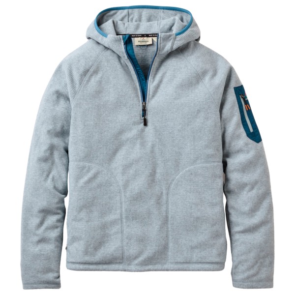 Passenger Forestscape Recycled Grid Fleece Hoodie Fleecetrui Grijs