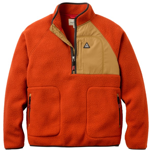 Passenger Offgrid 1/2 Zip Recycled Sherpa Fleece Fleecetrui Rood
