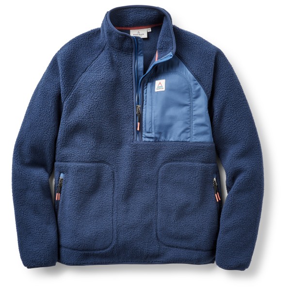 Passenger Offgrid 1/2 Zip Recycled Sherpa Fleece Fleecetrui Blauw