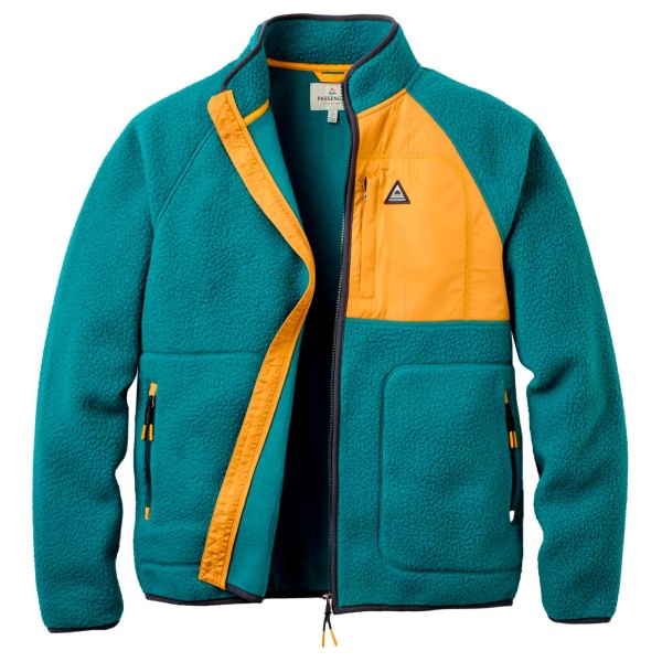 Passenger Offgrid Recycled Full Zip Sherpa Fleece Fleecevest turkoois Turquoise