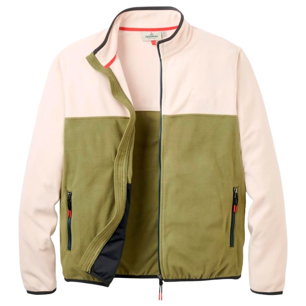 Passenger Set Off Recycled Full Zip Polar Fleece Fleecevest Olijfgroen