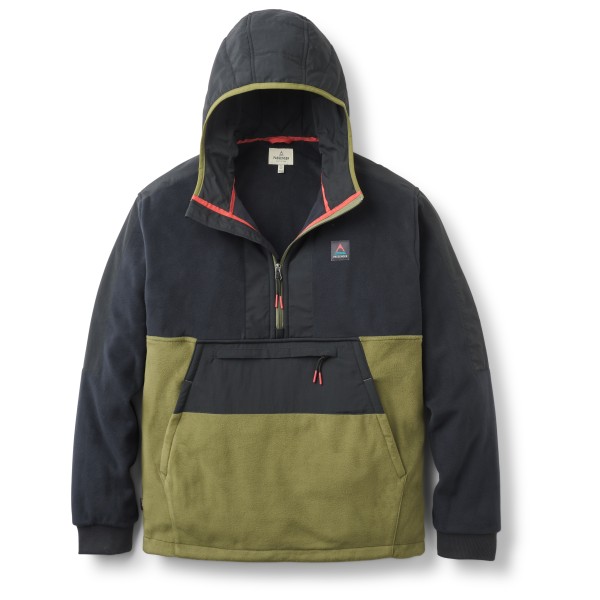 Passenger Woodland Hooded 1/2 Zip Recycled Polartec Fleece Fleecetrui Zwart