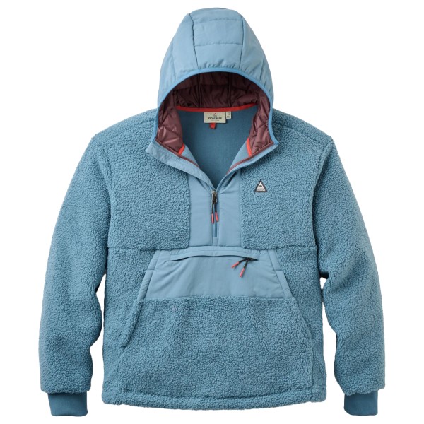 Passenger Woodland Recycled 1/2 Zip Sherpa Fleece Fleecetrui turkoois Blauw