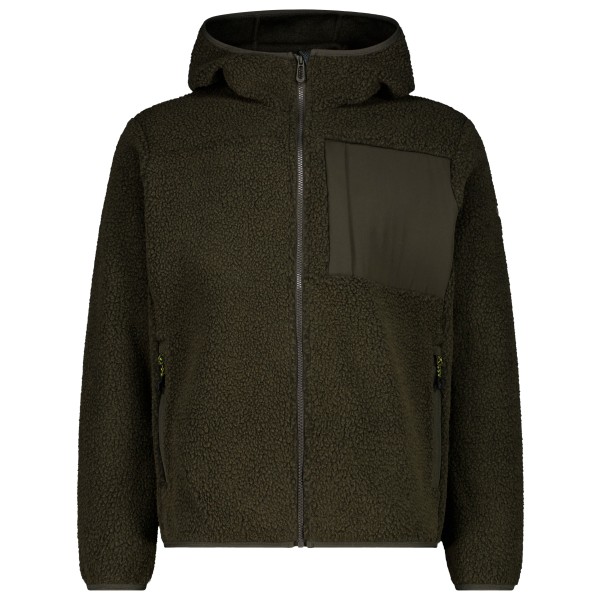 CMP Jacket Fix Hood 36P3087 Fleecevest olijfgroen Zwart