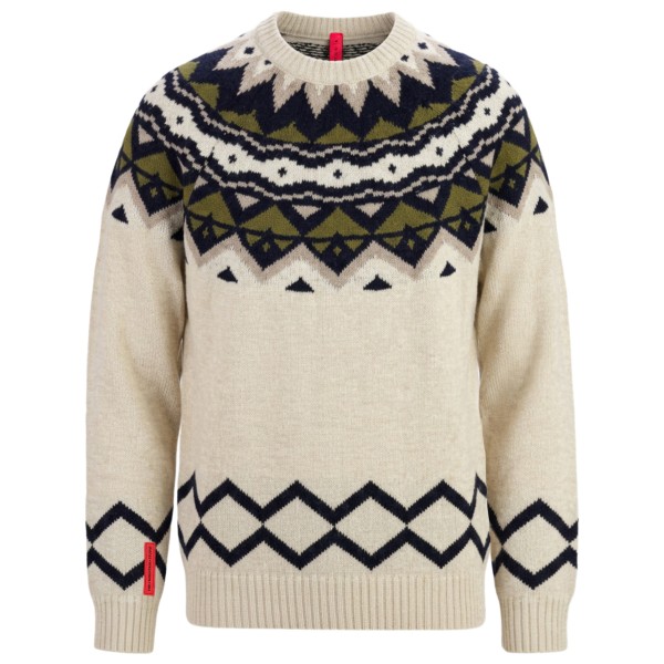 The Mountain Studio Ski Lambswool Pattern Sweater Wollen trui Beige