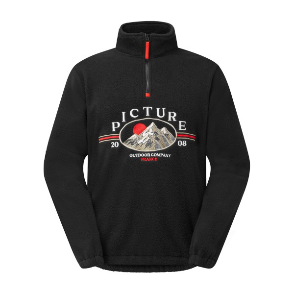 Picture Gamvik Fleece Crew Fleecetrui Zwart