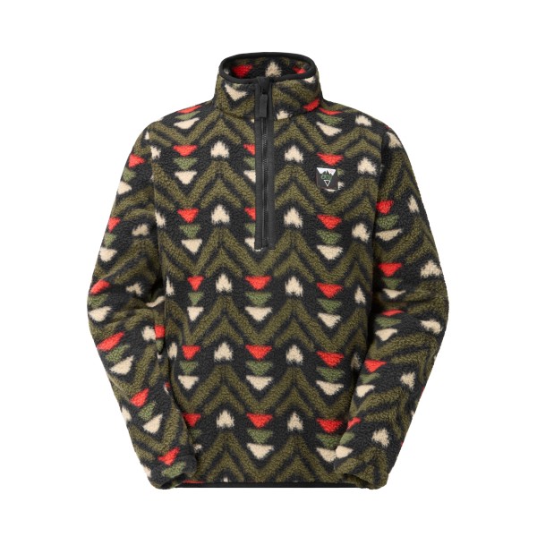 Picture Kimag Printed 1/4 Fleece Fleecetrui Olijfgroen