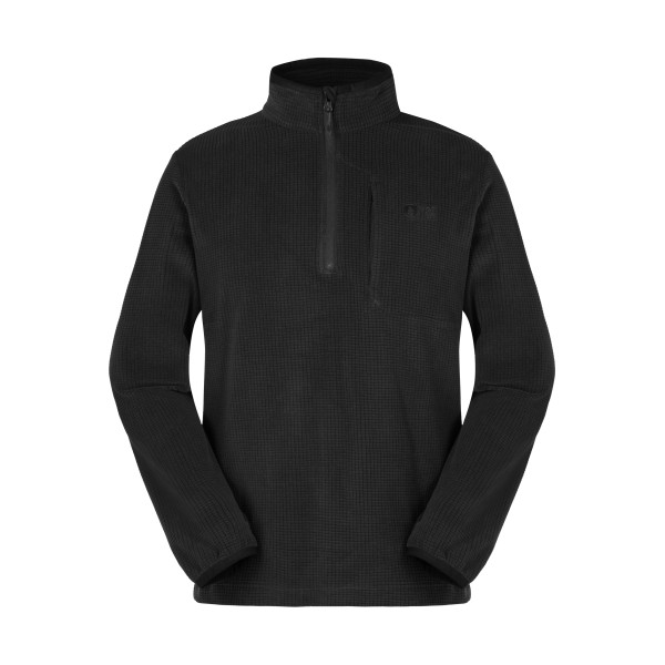 Picture Weavy 1/4 Grid Fleece Fleecetrui Zwart