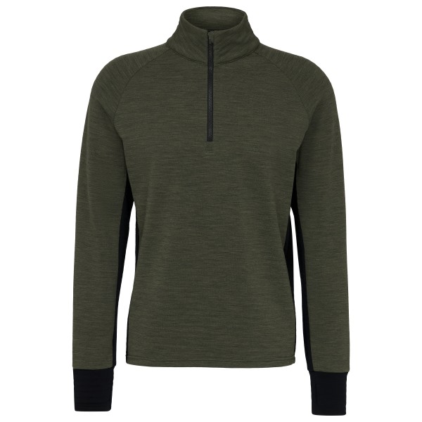 Stoic MerinoFleece260 FlenSt. II Half Zip Merinotrui Olijfgroen