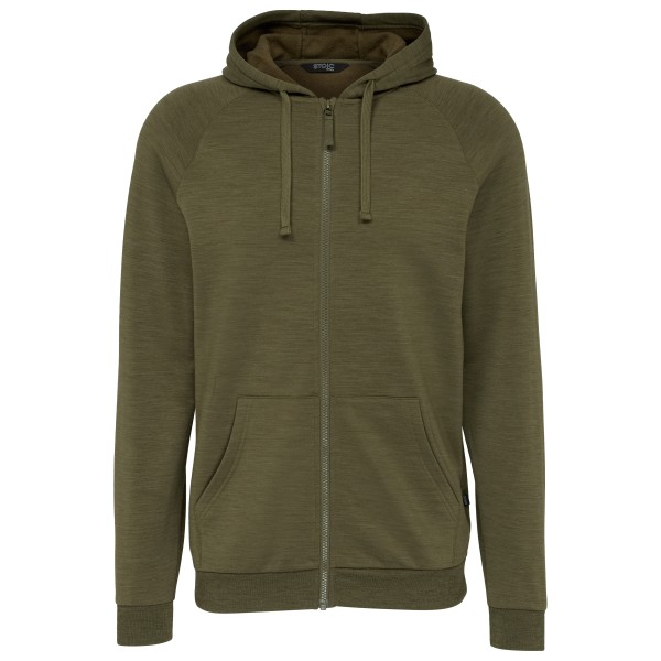 Stoic MerinoFleece270 MMXX.Lulea Zip Hoody Merinohoodie Olijfgroen
