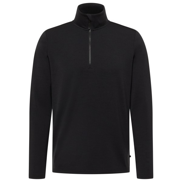 Heber Peak MerinoBlend EvergreenHe. Half Zip Merinotrui Zwart