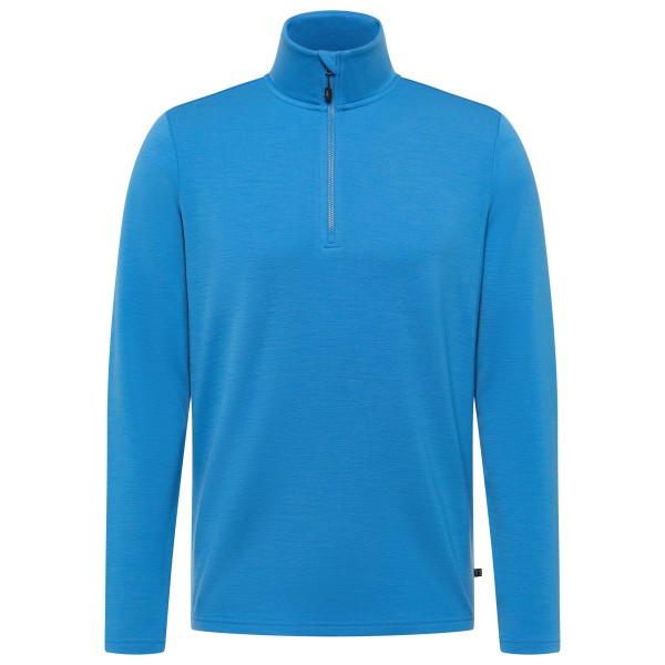Heber Peak MerinoBlend EvergreenHe. Half Zip Merinotrui Blauw