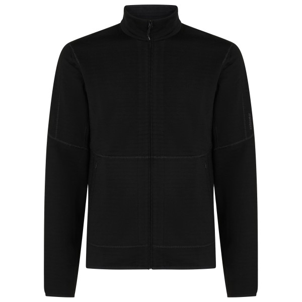 Icebreaker - Merino 400 Realfleece Descender L/S Zip - Merinopullover Gr XL schwarz