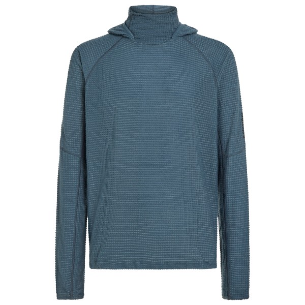 Icebreaker Merino 400 Realfleece Grid Blackridge Pullover Merinohoodie Blauw