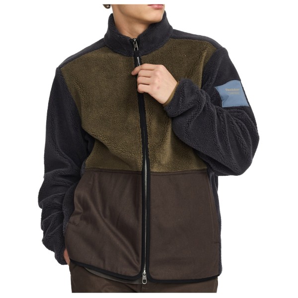 Revolution Blocked Teddy Jacket Fleecevest Zwart