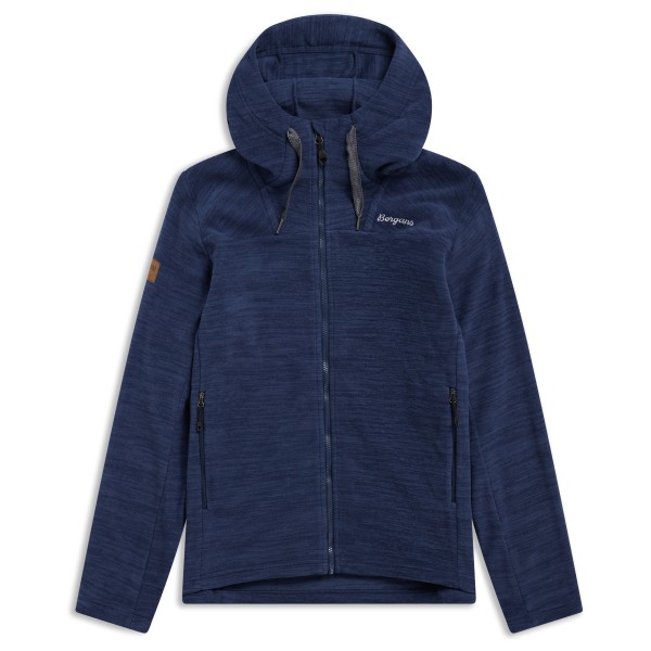Bergans Hareid Fleece Hood Jacket Fleecevest Blauw