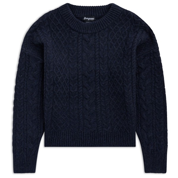 Bergans Lofoten Knitted Wool Jumper Wollen trui Blauw