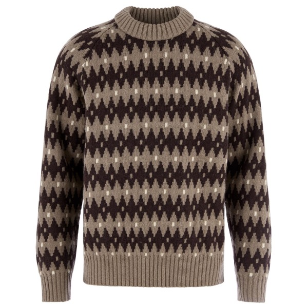 Fjällräven Övik Jacquard Knit Wollen trui Bruin