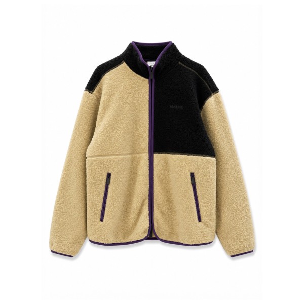 Mazine Color Block Sherpa Jacket Fleecevest Beige