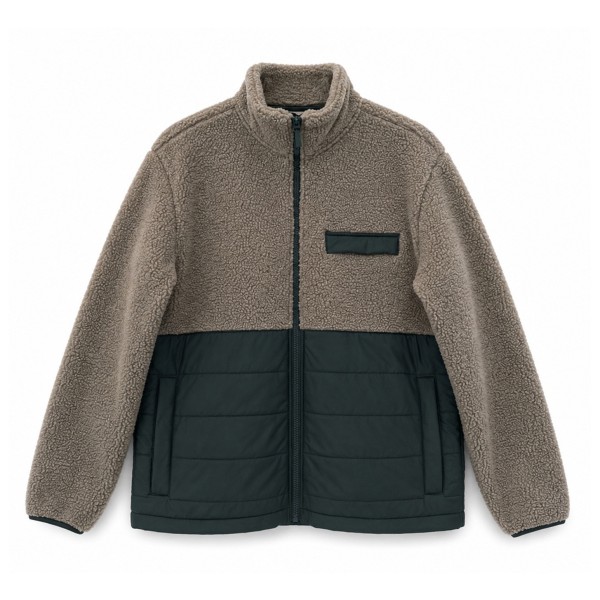 Mazine Fabric Block Jacket Fleecevest Grijs