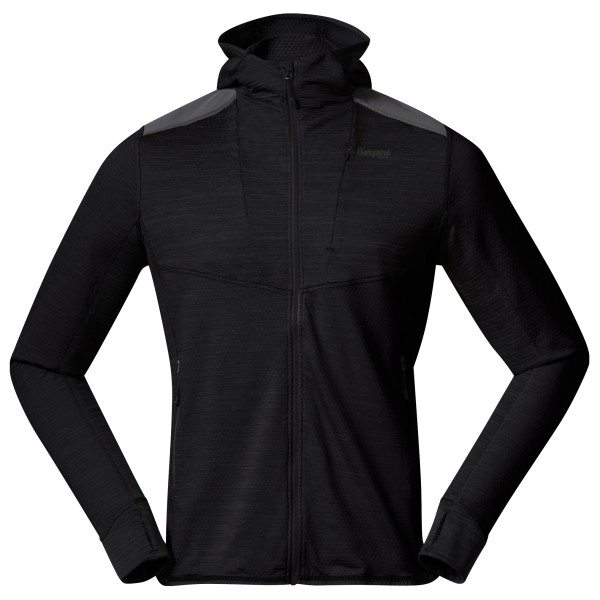Bergans Rabot Active Mid Hood Jacket Fleecevest Zwart
