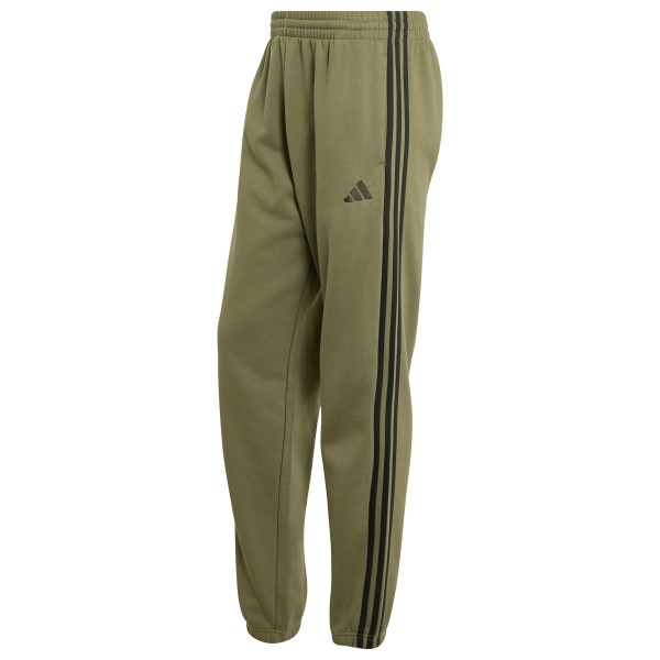 adidas Essentials 3-Stripes Fleece Tapered Cuffed Pants Trainingsbroek Olijfgroen