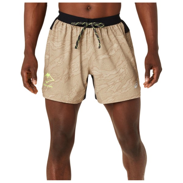 Image of Asics - Fujitrail All Over Print 5""' Short - Laufshorts Gr L;M;S;XL;XXL braun/beige;schwarz'