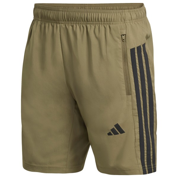 adidas Workout Essentials Base 3 Stripes Woven Short Short Length: 7” Olijfgroen