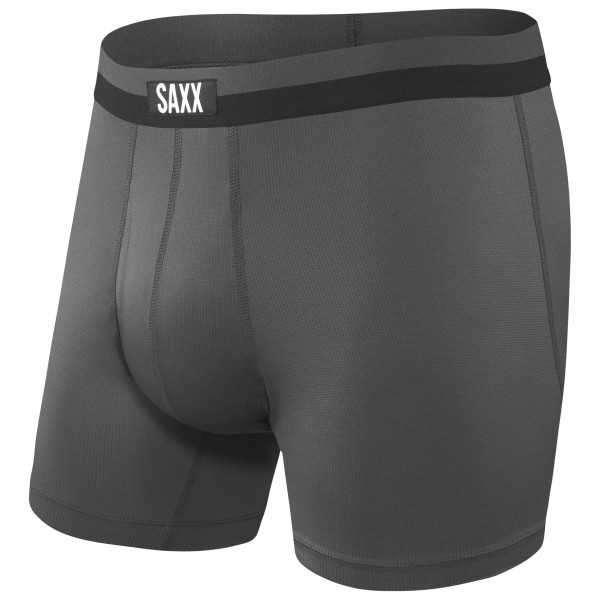 Image of Saxx - Sport Mesh Boxer Brief Fly - Kunstfaserunterwäsche Gr L;M;S;XL grau;schwarz bei Bergfreunde.ch - der Outdoor Shop
