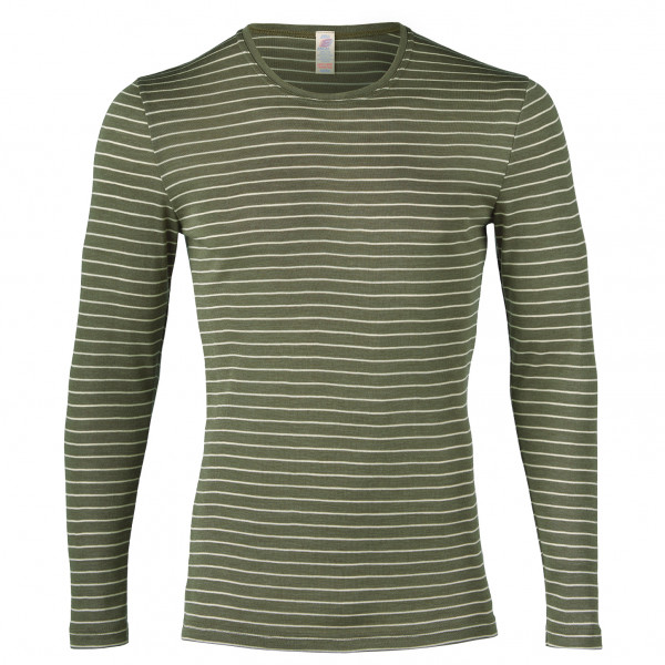 Image of Engel - Striped L/S Shirt - Merinounterwäsche Gr 46/48 oliv
