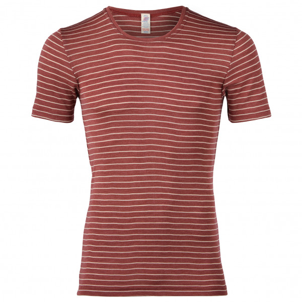 Image of Engel - Striped S/S Shirt - Merinounterwäsche Gr 50/52 rot