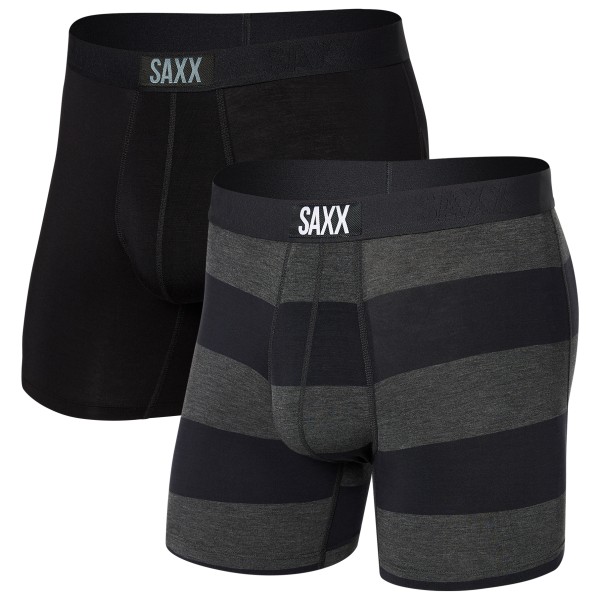 Image of Saxx - Vibe Super Soft Boxer Brief 2-Pack - Kunstfaserunterwäsche Gr S schwarz