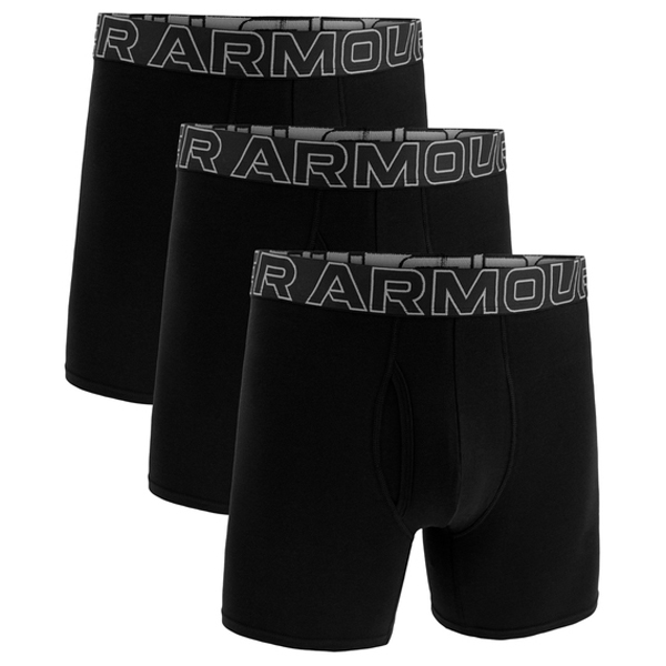 Image of Under Armour - Performance Cotton 6 Solid Boxerjock 3 Pack - Alltagsunterwäsche Gr 3XL schwarz