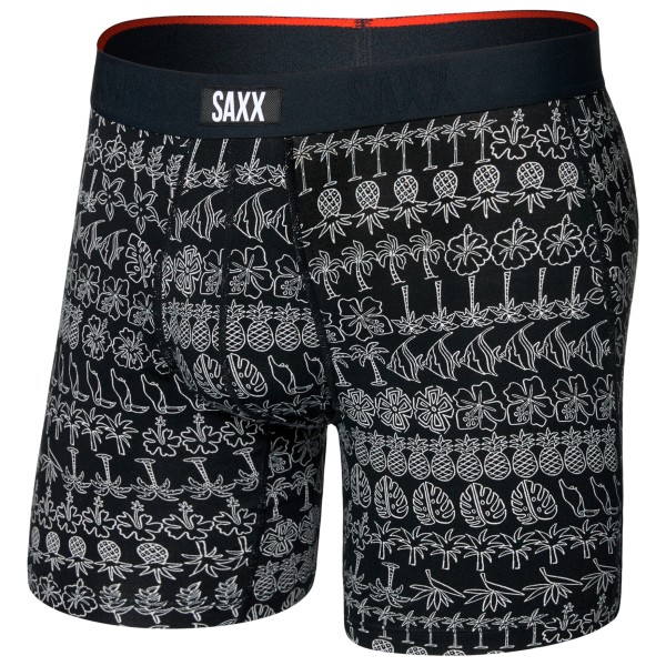 Alltagsunterwäsche Saxx Vibe Xtra Boxer Brief Fly Herren (Gr XXL |schwarz/grau)