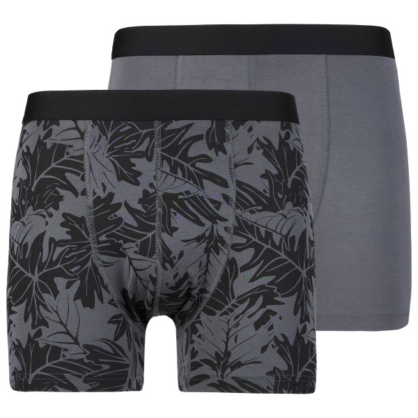 Stoic TrosaSt Boxer long 2-Pack Kunstfaserunterwäsche Herren (Gr XL |grau)
