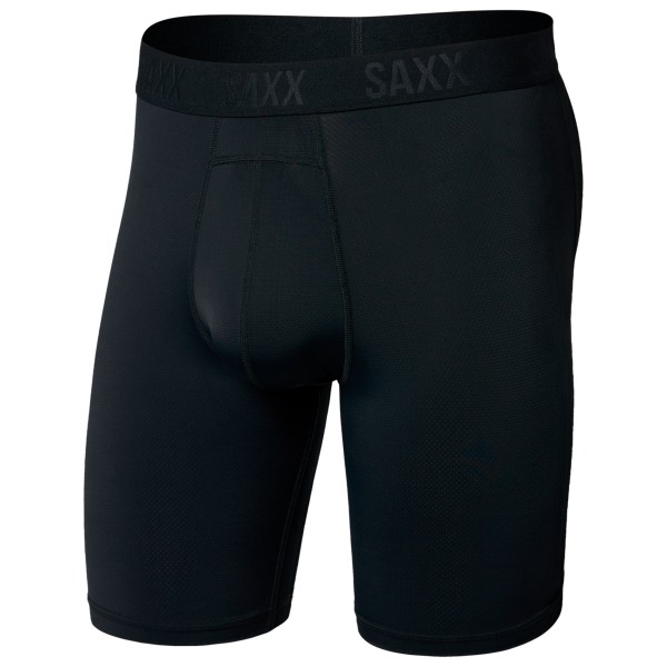 Saxx Smooth Flex Light Compression Long Boxer Brief Kunstfaserunterwäsche Herren (Gr XL |schwarz)