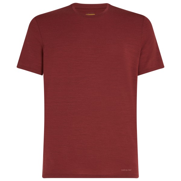 Image of Icebreaker - Anatomica S/S Crewe - Merinounterwäsche Gr M rot